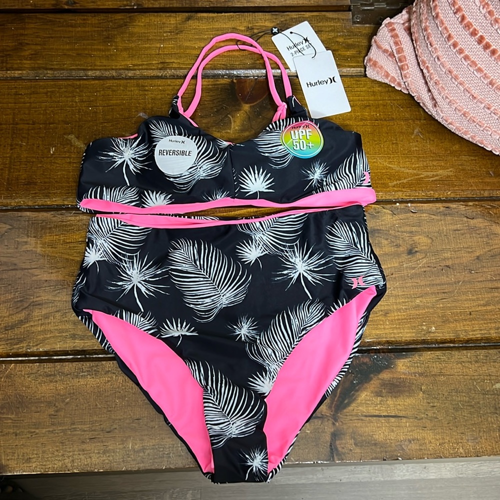 NWT‎ Hurley Girl’s Reversible Bikini- 14